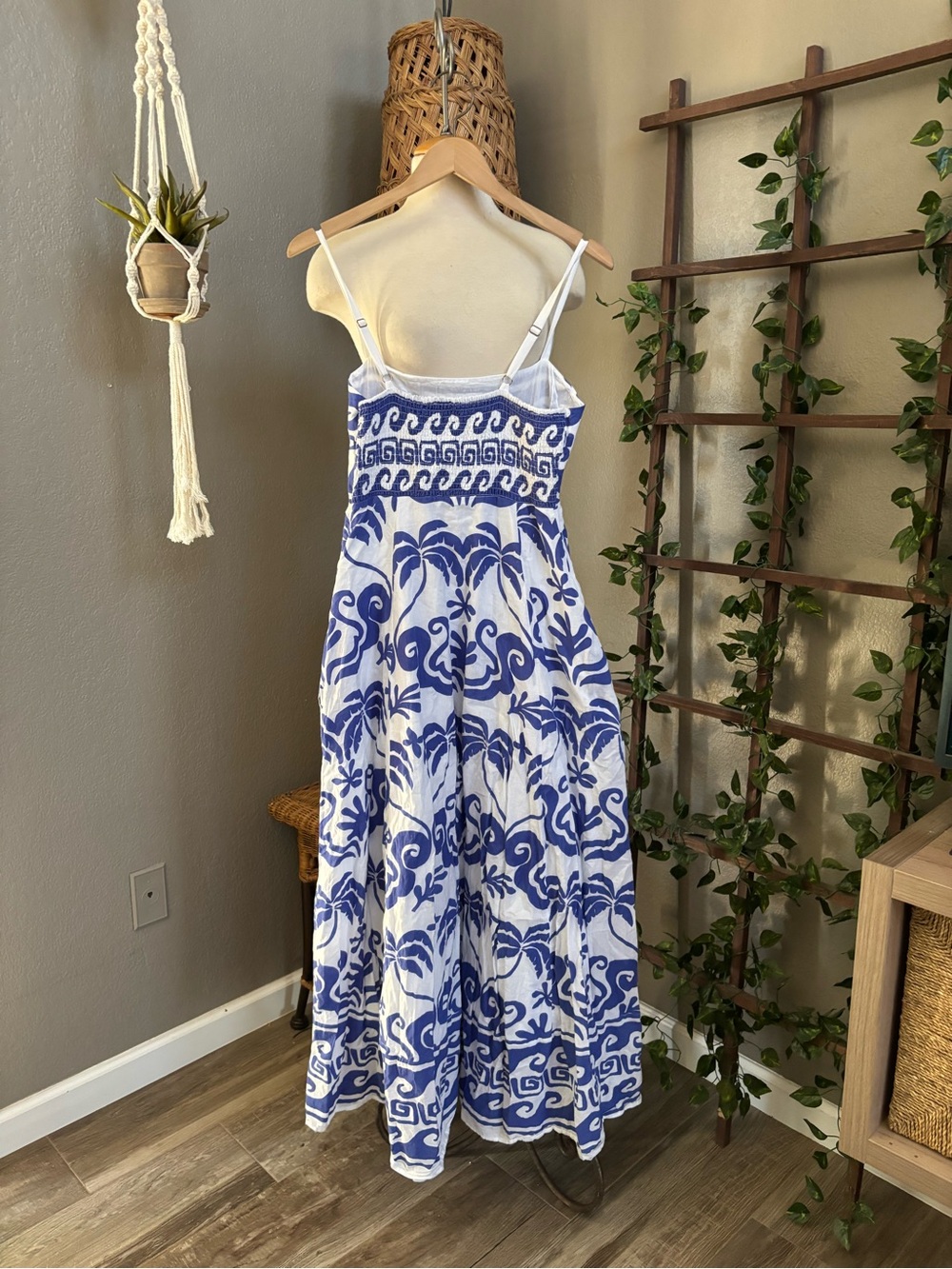 ▪️Beach Riot Rianne Mediterranean Print Maxi Dress Greece Vacation Resort Dress - Picture 8 of 10